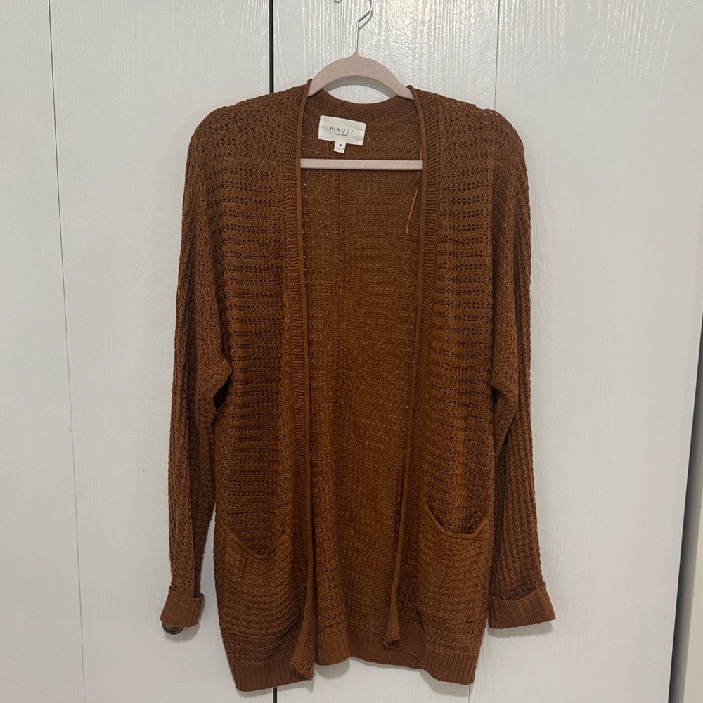 Cozy Cinnamon Open-Front Cardigan
